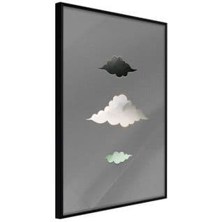 Affiche Murale Encadrée "cloud Family" 30 X 45 Cm Noir