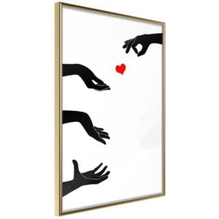 Affiche Murale Encadrée "playing With Love" 40 X 60 Cm Or