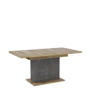Table rectangulaire L.160/200 RICCIANO imitation chêne et béton