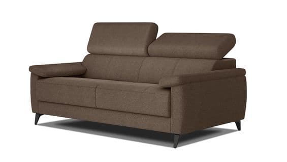 Canapé Droit Taunus 3 Places Xxl Tissu Marron