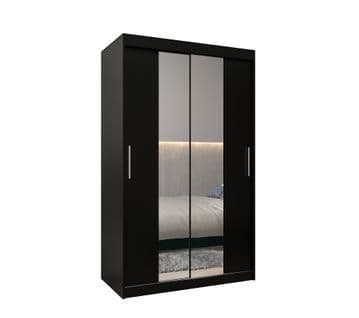 Armoire Tokyo 1 à Portes Coulissantes 200/120/62 2 Portes (negro/negro)