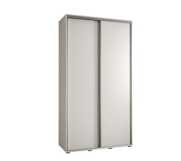 Armoire Davos 1 à Portes Coulissantes 235,2/130/45 2 Portes (blanc/blanc/argent)