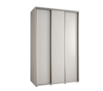 Armoire Davos 1 À Portes Coulissantes 150x45x235.2 Cm - 3 Portes (blanc/blanc/argent)