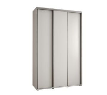 Armoire Davos 1 à Portes Coulissantes 235,2/150/60 3 Portes (blanc/blanc/argent)