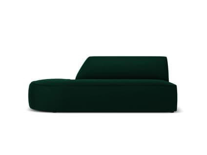 Canapé Modulable Gauche "ruby", 2 Places, Vert Bouteille, Velours