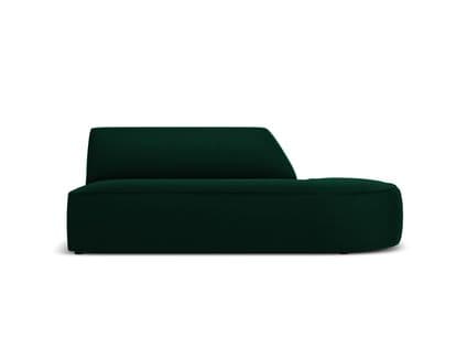 Canapé Modulable Droit "ruby", 2 Places, Vert Bouteille, Velours