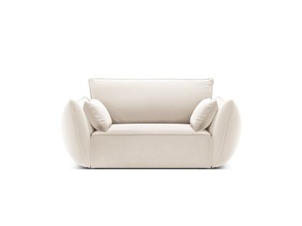 Fauteuil "kaelle", 1 Place, Beige Clair, Velours