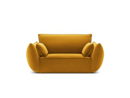 Fauteuil "kaelle", 1 Place, Jaune, Velours