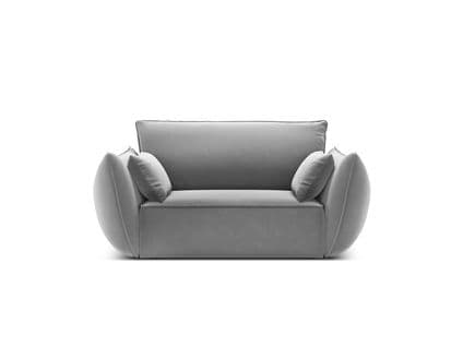 Fauteuil "kaelle", 1 Place, Gris, Velours