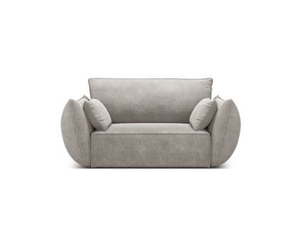 Fauteuil "kaelle", 1 Place, Gris Clair, Tissu Chenille