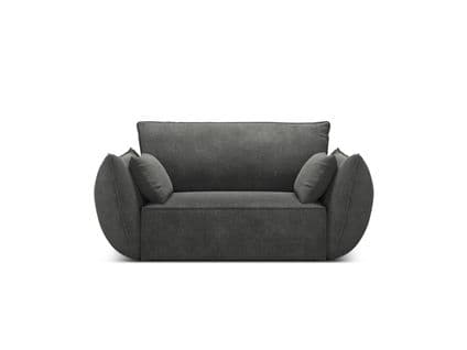 Fauteuil "kaelle", 1 Place, Gris Foncé, Tissu Chenille