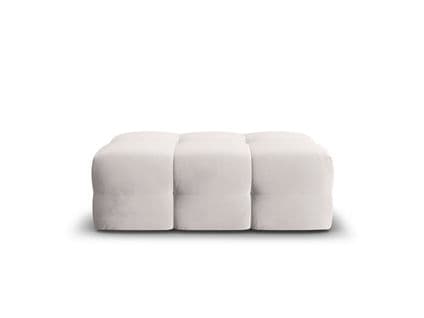 Pouf "kendal", 1 Place, Gris Clair, Velours