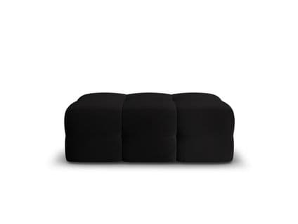 Pouf "kendal", 1 Place, Noir, Velours