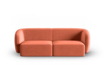 Canapé Modulable "shane", 2 Places, Corail, Velours