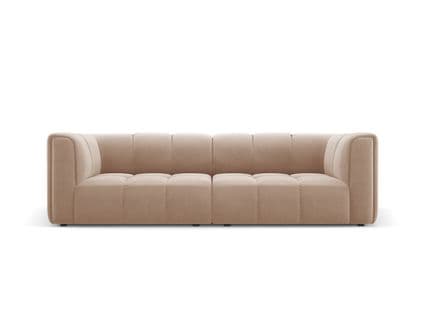 Canapé Modulable "serena", 3 Places, Beige, Velours