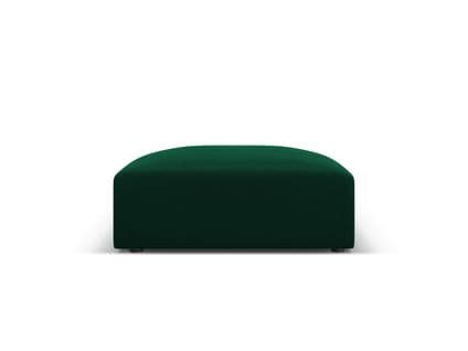 Pouf "tyra", 1 Place, Vert Bouteille, Velours