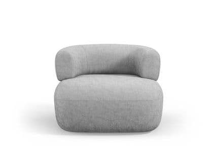 Fauteuil "jenny", 1 Place, Argent, Tissu Chenille