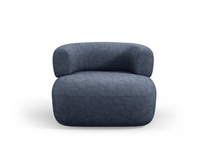 Fauteuil "jenny", 1 Place, Bleu Foncé, Tissu Chenille