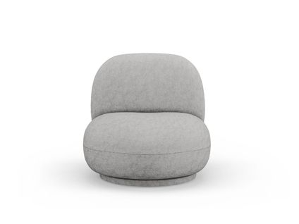 Fauteuil Pivotant "chuck", 1 Place, Argent, Tissu Chenille