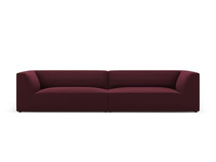 Canapé Modulable "ruby", 4 Places, Bordeaux, Imitation Cuir