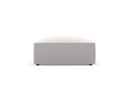 Pouf "ruby", 1 Place, Gris Clair, Imitation Cuir