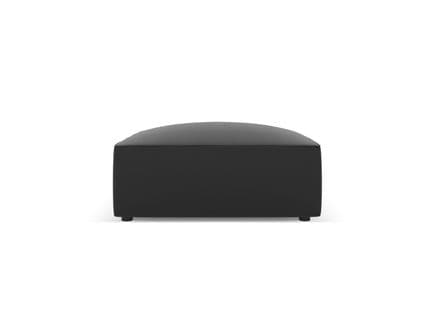 Pouf "ruby", 1 Place, Noir, Imitation Cuir