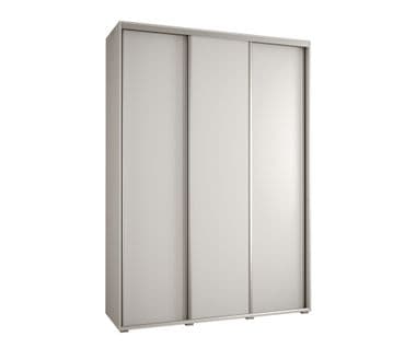 Armoire Davos 1 à Portes Coulissantes 235,2/170/60 3 Portes (blanc/blanc/argent)