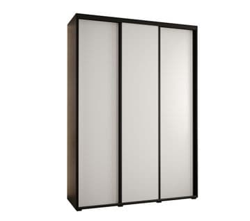 Armoire Davos 1 à Portes Coulissantes 235,2/170/60 3 Portes (noir/blanc/noir)