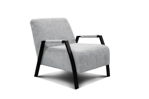 Fauteuil Fixe Tissu Gris Clair - Kobe