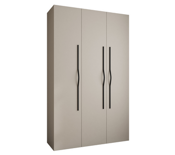 Armoire 3 Portes Como 2 - 150x40x245.5 Cm (cachemire/noir)