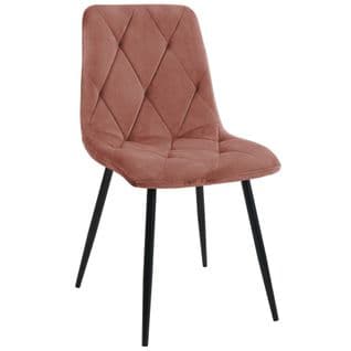 1 Pièce Chaise Matelassée De Salle à Manger En Velours Sj.3 Rose