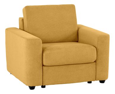 Fauteuil manchettes CURVE NICARAGUA tissu Crown curcuma