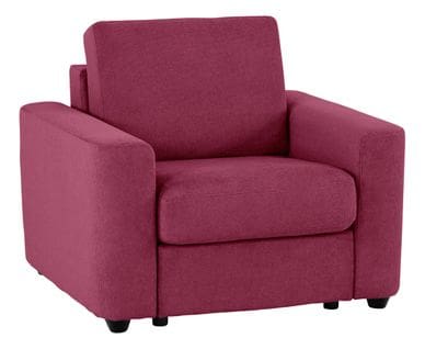 Fauteuil manchettes CURVE NICARAGUA tissu Crown lie de vin