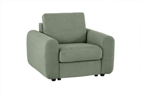 Fauteuil manchettes Kara NICARAGUA tissu crown vert