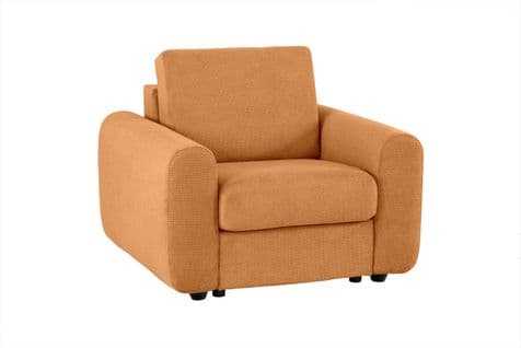 Fauteuil manchettes Kara NICARAGUA tissu crown ambre