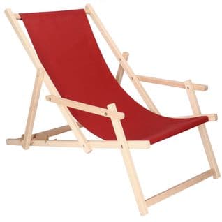 Chaise Longue Avec Accoudoirs Pliante Marron - Bois Imprégné