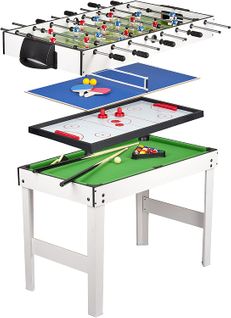 Table 4 Jeux En 1 - Billard, Babyfoot, Hockey De Table Et Ping-pong