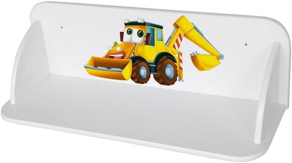 Etagère Murale En Bois Pour Votre Enfant - Motif Mr. Excavateur