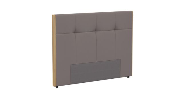 Tête de lit PU L.160 cm CLOE taupe et  imitation bois