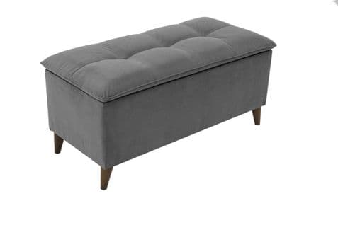 Banc coffre JAPP 3  velours trinity anthracite