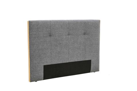 Tête de lit tissu neve gris CLOE anthracite L. 140 cm