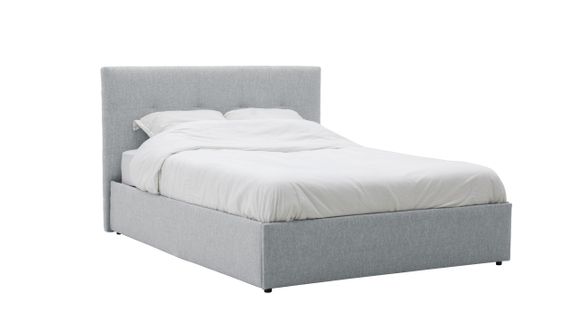 Lit coffre 140x190 cm JAPP 3 tissu flash gris