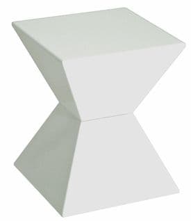 Table D'appoint En Moulage Coloris Blanc, Dim : L35 X P35 X H43 Cm