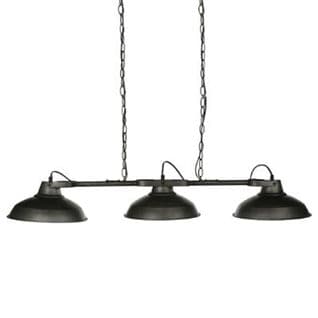 Lampe Suspension Métal De 3 Têtes Noir, L.107 X P.27 X H.65 Cm