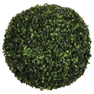 Boule De Buis Artificielle Coloris Vert En Polyéthylène - Dim : 38/36 Cm
