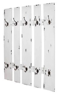 Garderobe Murale Coloris Blanc - Dim : L 65 X P 9 X H 100 Cm
