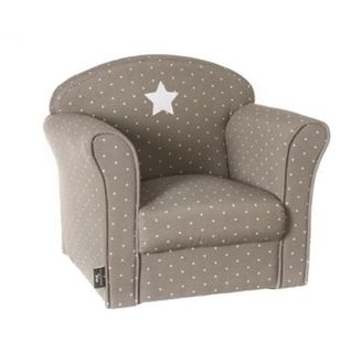 Fauteuil Classique Pour Enfant Taupe, L 50 X P 39 X H 44 Cm