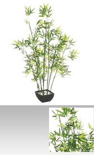Plante Artificielle "Bambou" en dacron+pe+terracotta - Dim : H 122 cm