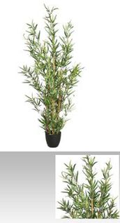 Plante artificielle " Bambou " en POLYESTER + FER + BAMBOU + POLYETHYL - Dim : H 120 cm