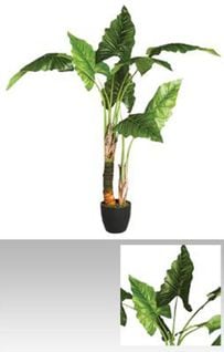 Plante Artificielle " Bananier " en POLYESTER + FER + POLYETHYLENE + CIM - Dim : H.120 cm